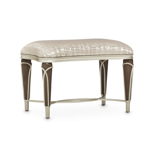 AICO Villa Cherie Ottoman in Hazelnut - Furniture Now (CA)