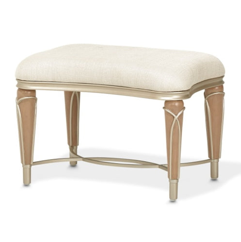 AICO Villa Cherie Ottoman in Caramel - Furniture Now (CA)