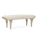 AICO Villa Cherie Tufted Bed Bench in Hazelnut - Furniture Now (CA)