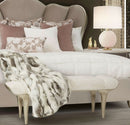 AICO Villa Cherie Tufted Bed Bench in Hazelnut - Furniture Now (CA)