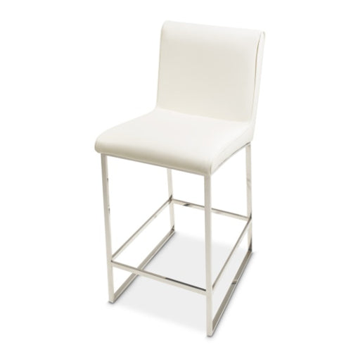AICO Furniture State St.Counter Height Chair in Glossy White - Furniture Now (CA)