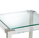 AICO Furniture State St. Square End Table in Stainless Steel - Furniture Now (CA)