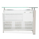 AICO Furniture State St. Bar Table in Glossy White - Furniture Now (CA)