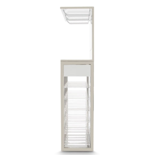 AICO Furniture State St. Wall Bar in Glossy White - Furniture Now (CA)