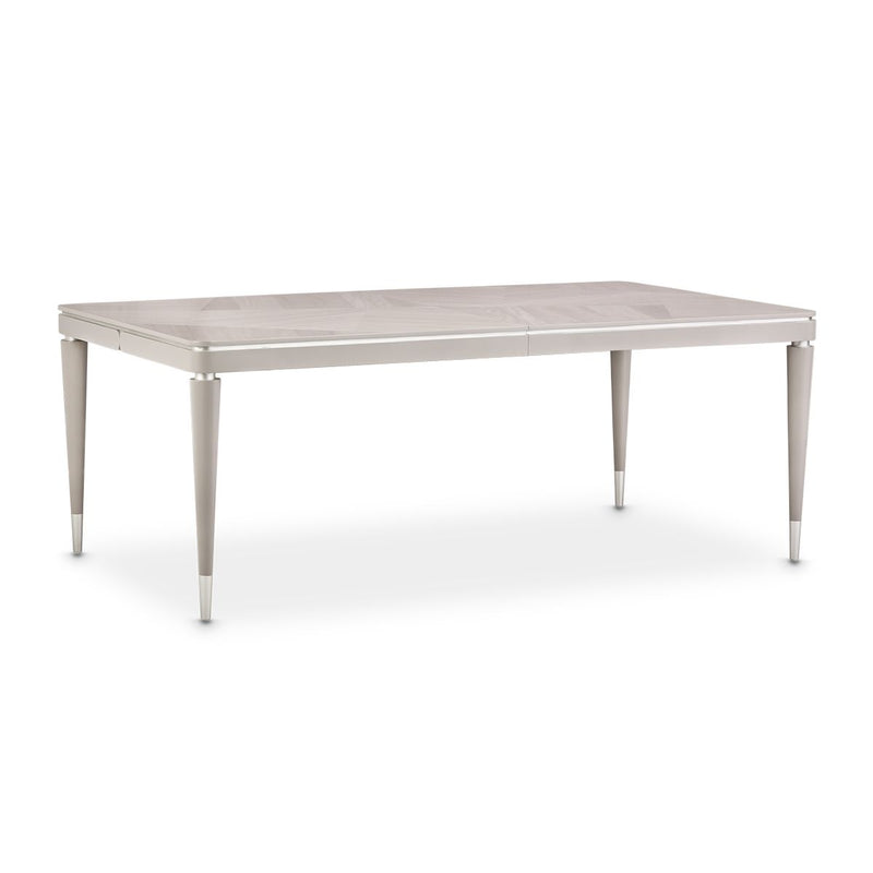 AICO Lanterna Rectangular Dining Table in Silver Mist - Furniture Now (CA)