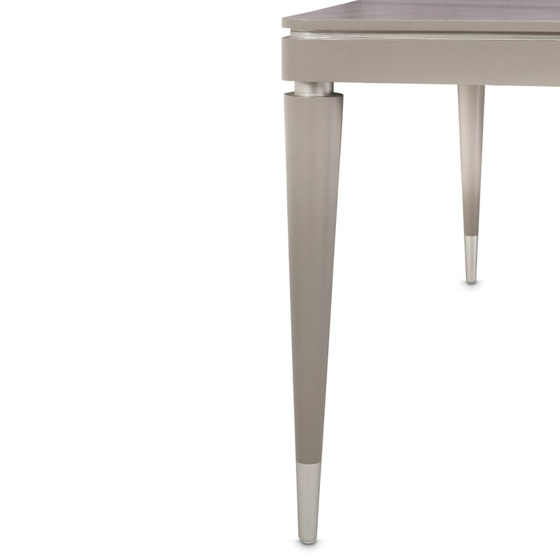 AICO Lanterna Rectangular Dining Table in Silver Mist - Furniture Now (CA)