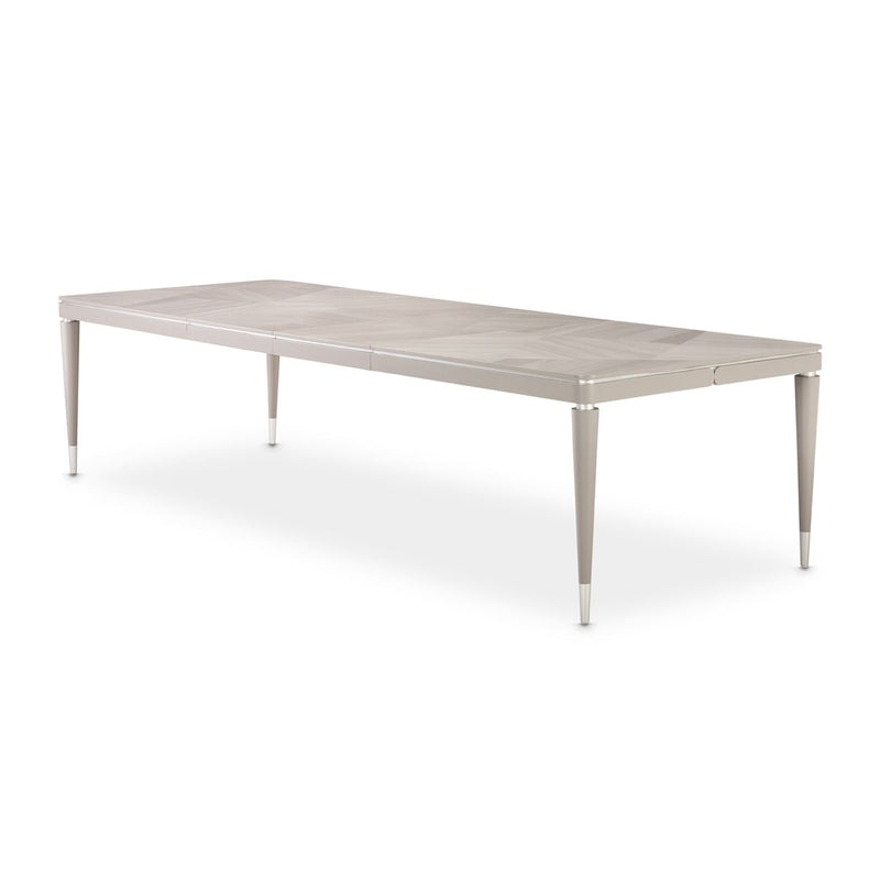 AICO Lanterna Rectangular Dining Table in Silver Mist - Furniture Now (CA)