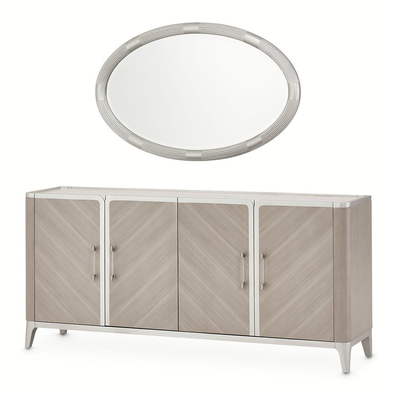AICO Lanterna Sideboard in Silver Mist - Furniture Now (CA)