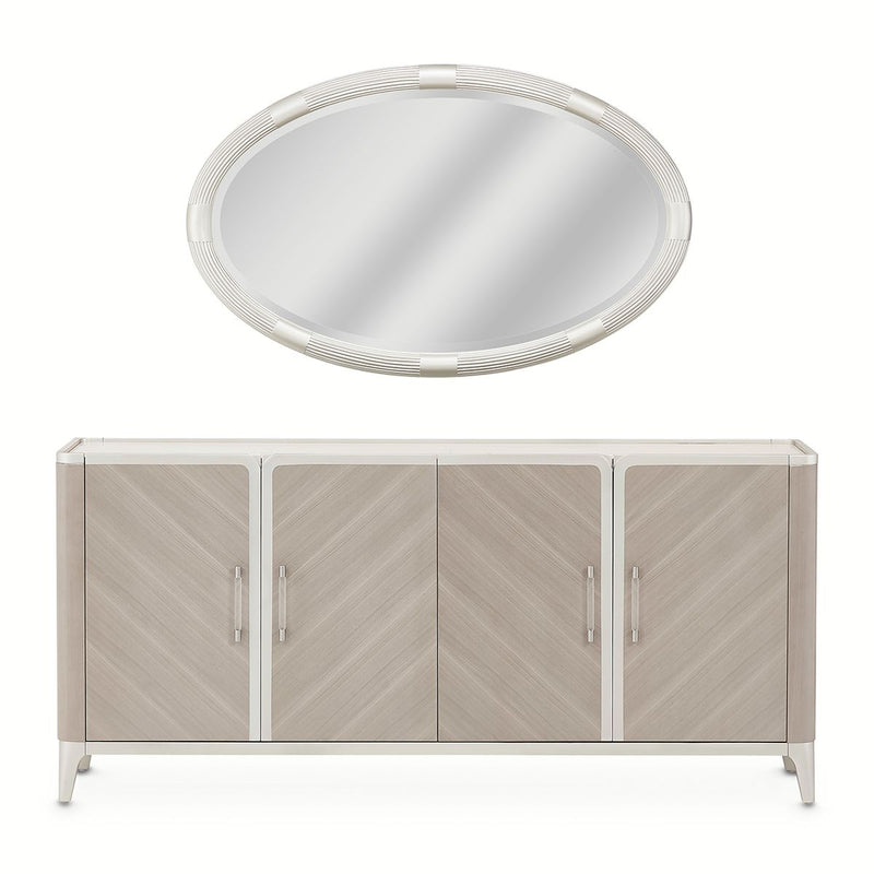 AICO Lanterna Sideboard in Silver Mist - Furniture Now (CA)