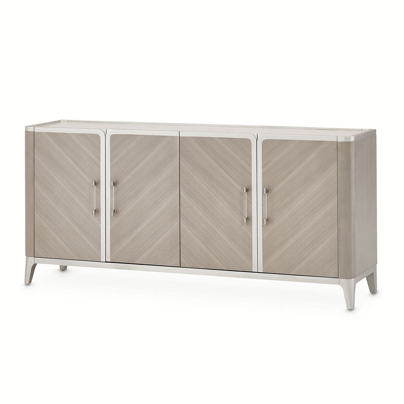 AICO Lanterna Sideboard in Silver Mist - Furniture Now (CA)