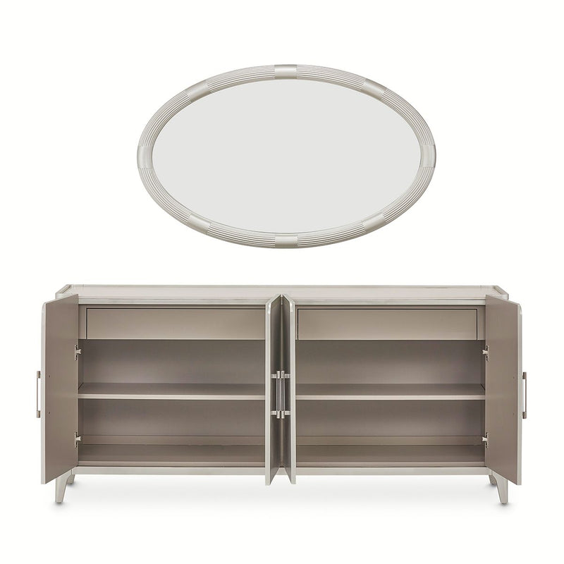 AICO Lanterna Sideboard in Silver Mist - Furniture Now (CA)