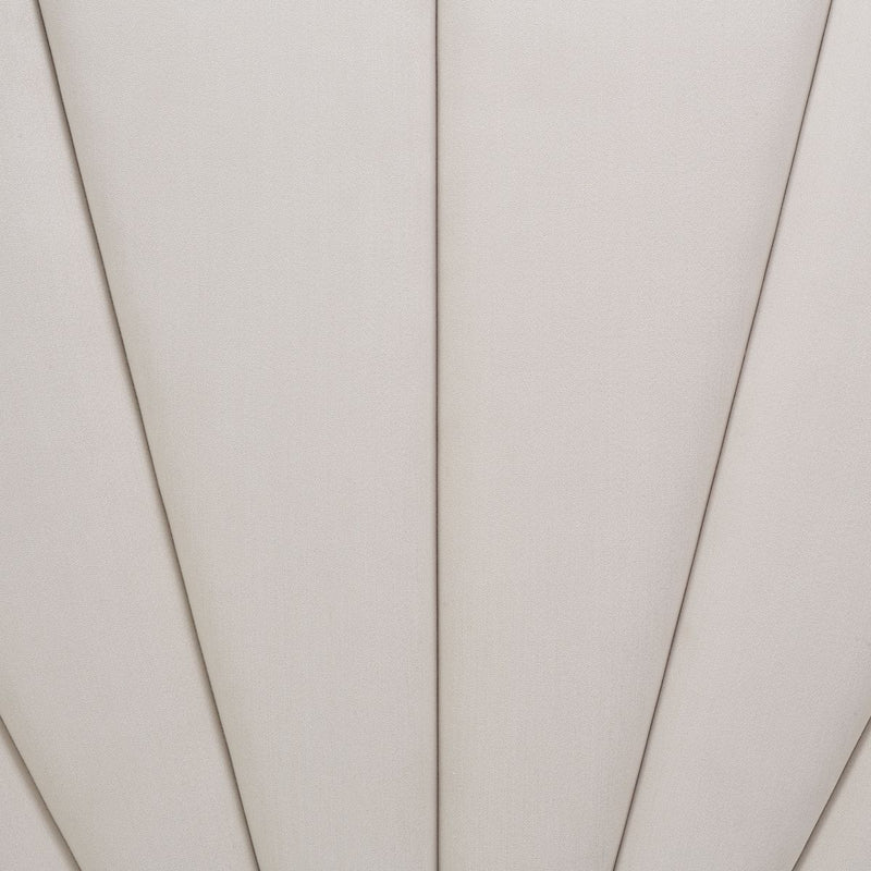 AICO Penthouse/Lanterna King Canopy Channel Tufted Upholstered Bed in Silver Mist - Furniture Now (CA)