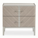 AICO Lanterna Nightstand in Silver Mist - Furniture Now (CA)
