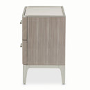 AICO Lanterna Nightstand in Silver Mist - Furniture Now (CA)