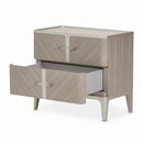 AICO Lanterna Nightstand in Silver Mist - Furniture Now (CA)