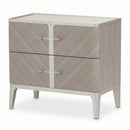 AICO Lanterna Nightstand in Silver Mist - Furniture Now (CA)