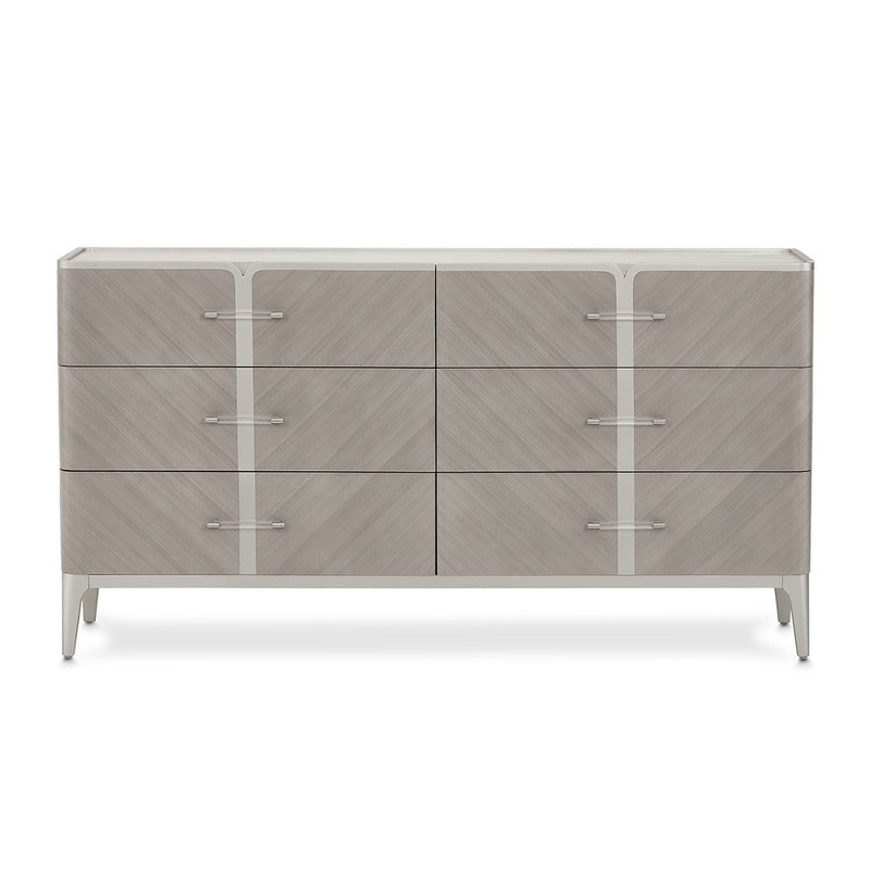 AICO Lanterna Dresser in Silver Mist - Furniture Now (CA)