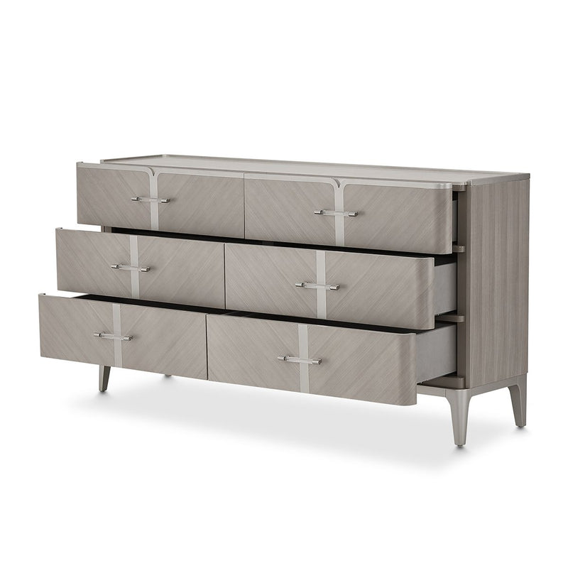 AICO Lanterna Dresser in Silver Mist - Furniture Now (CA)