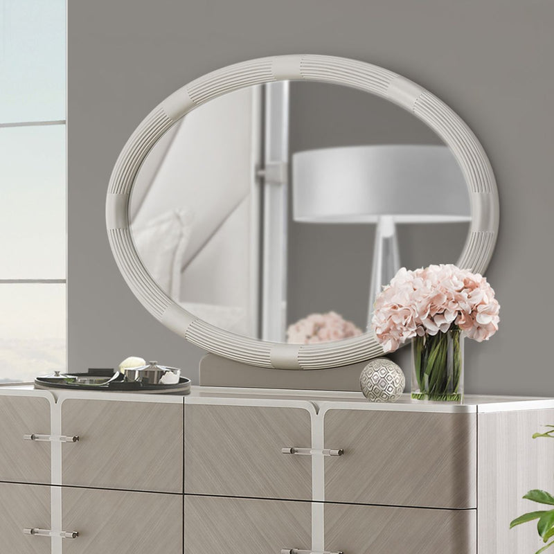 AICO Lanterna Dresser Mirror in Silver Mist - Furniture Now (CA)
