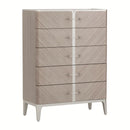 AICO Lanterna Highboy Chest in Silver Mist - Furniture Now (CA)