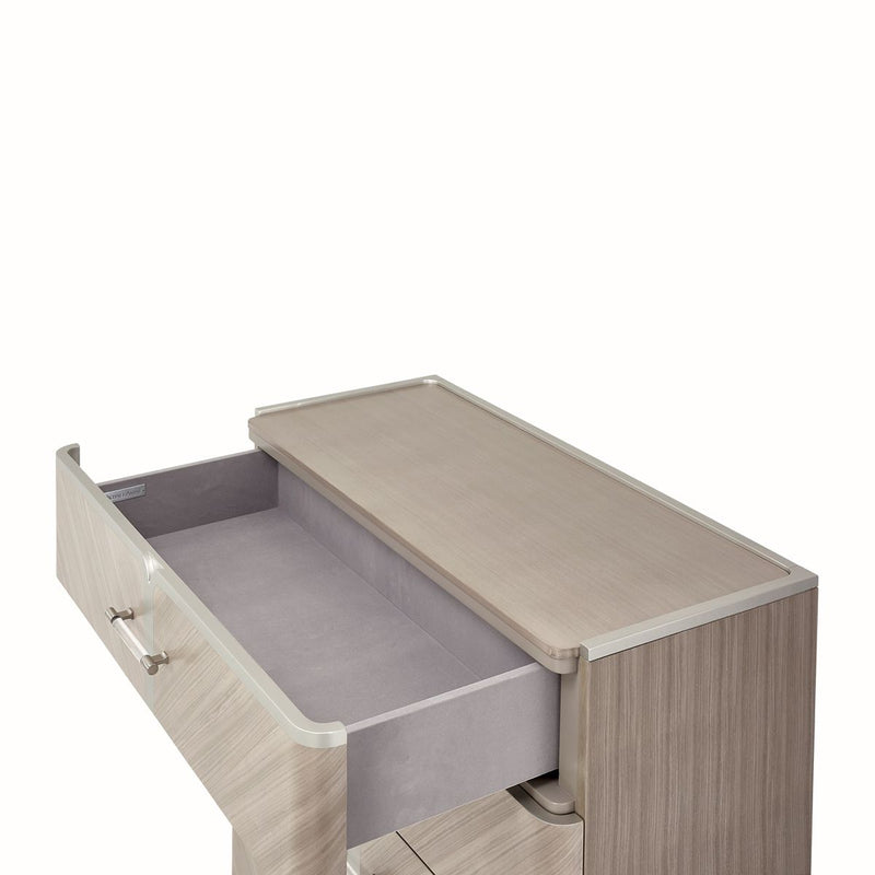 AICO Lanterna Highboy Chest in Silver Mist - Furniture Now (CA)