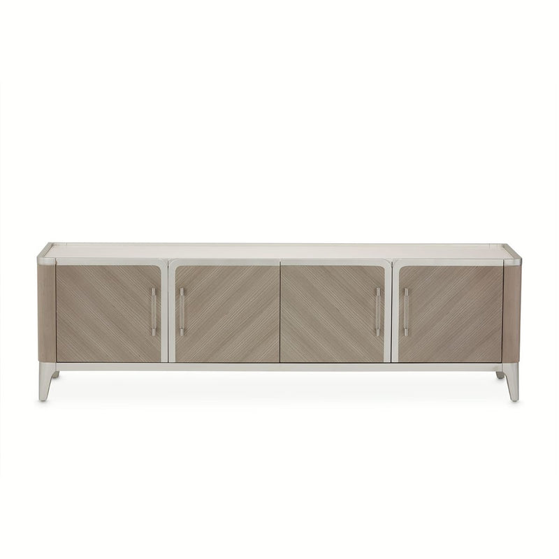 AICO Lanterna Media Cabinet in Silver Mist - Furniture Now (CA)