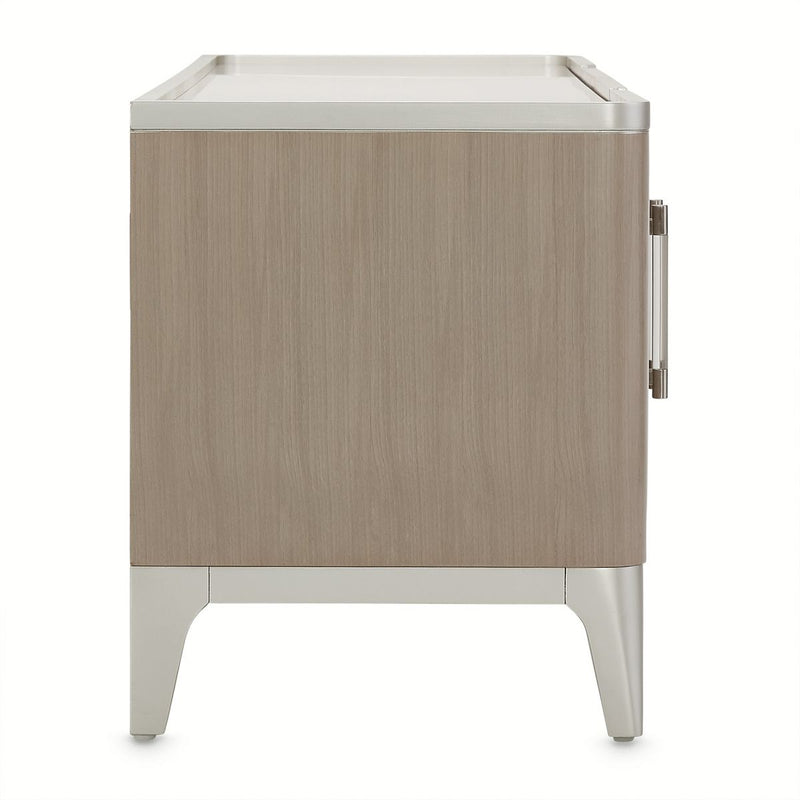 AICO Lanterna Media Cabinet in Silver Mist - Furniture Now (CA)
