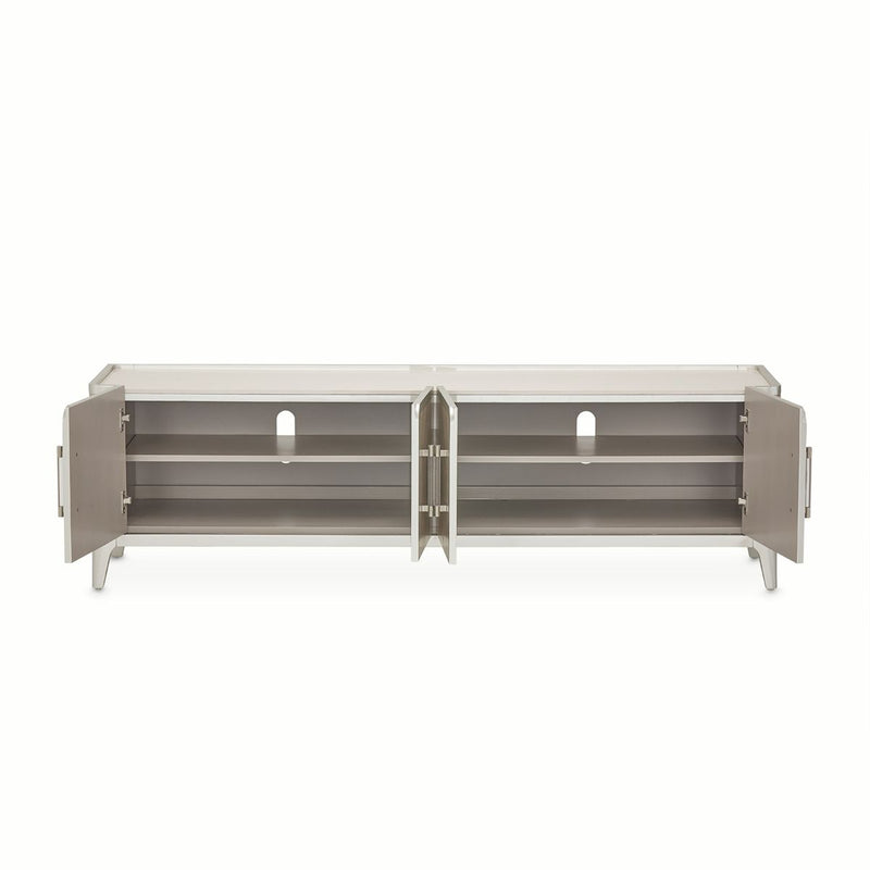 AICO Lanterna Media Cabinet in Silver Mist - Furniture Now (CA)