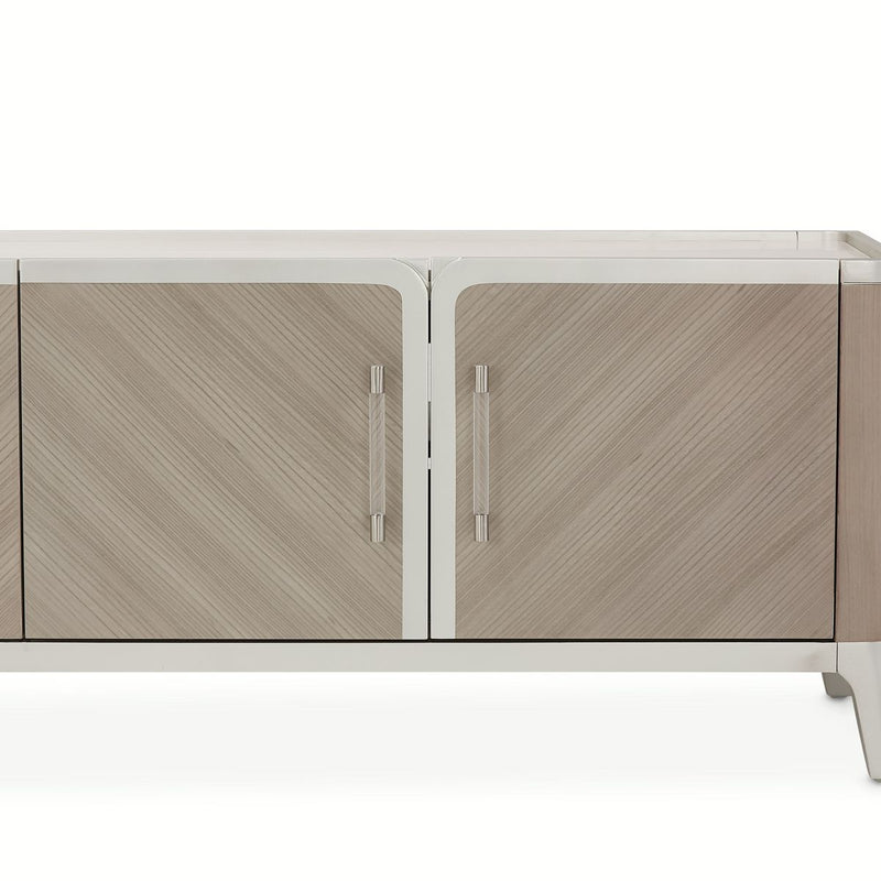 AICO Lanterna Media Cabinet in Silver Mist - Furniture Now (CA)