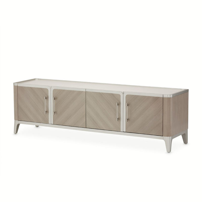 AICO Lanterna Media Cabinet in Silver Mist - Furniture Now (CA)