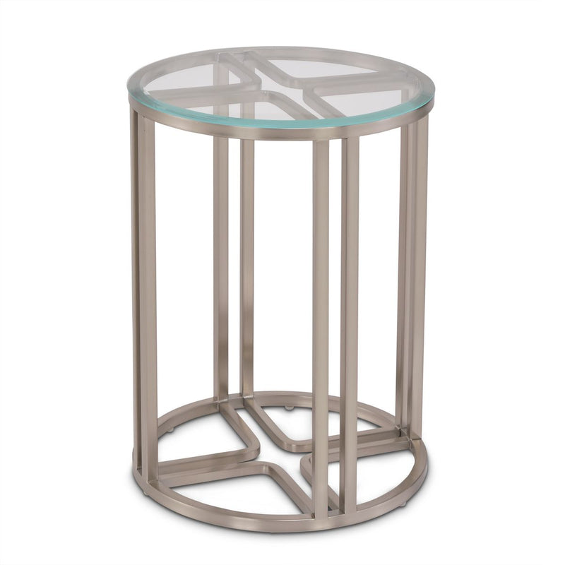 AICO Lanterna Chairside Table in Silver Mist - Furniture Now (CA)