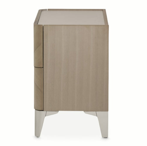 AICO Furniture Penthouse Nightstand in Ash Gray - Furniture Now (CA)