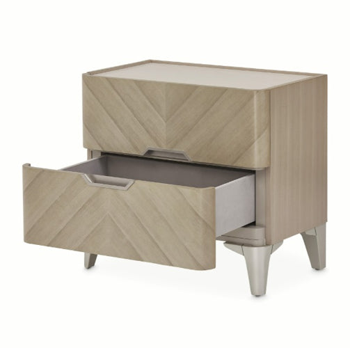AICO Furniture Penthouse Nightstand in Ash Gray - Furniture Now (CA)