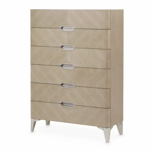 AICO Furniture Penthouse Vertical Storage Cabinet-Chest of Drawers in Ash Gray image