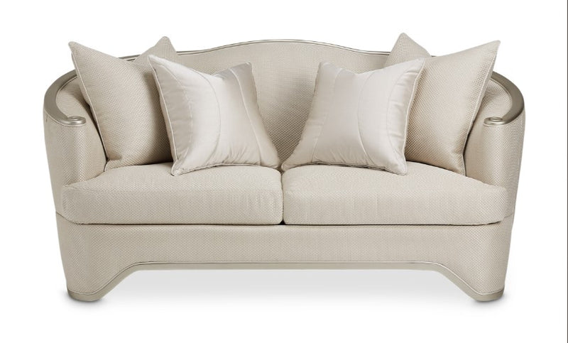 Aico London Place Loveseat in Light Champagne - Furniture Now (CA)