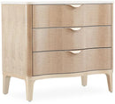 AICO Malibu Crest 3 Drawer Nightstand in Blush - Furniture Now (CA)