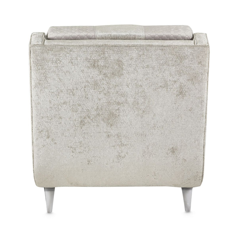 AICO Lanna Armless Chaise in Storm Silver Mist - Furniture Now (CA)