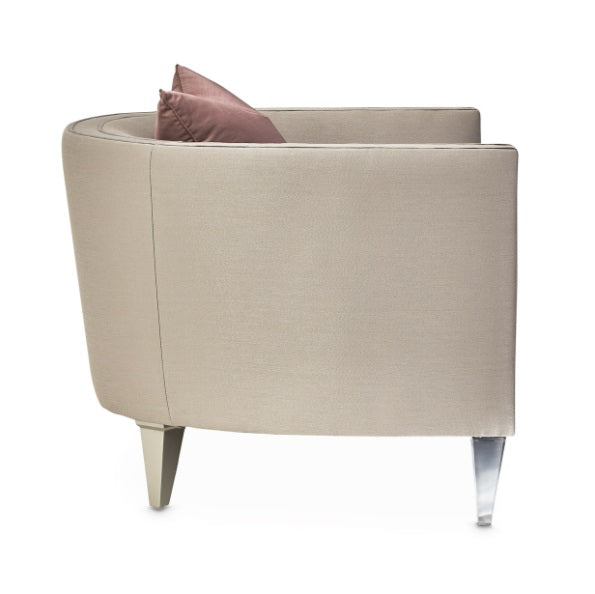 AICO Furniture Linea Matching Chair Metallic in Silver Mist - Furniture Now (CA)