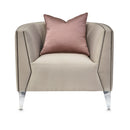 AICO Furniture Linea Matching Chair Metallic in Silver Mist - Furniture Now (CA)