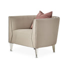 AICO Furniture Linea Matching Chair Metallic in Silver Mist image
