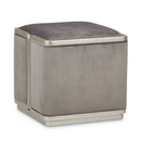 AICO Furniture Linea Linea Ottoman Gray Pearl in Silver Mist - Furniture Now (CA)