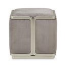AICO Furniture Linea Linea Ottoman Gray Pearl in Silver Mist - Furniture Now (CA)
