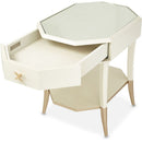 AICO La Rachelle Octagonal End Table w/ Drawer in Medium Champagne - Furniture Now (CA)