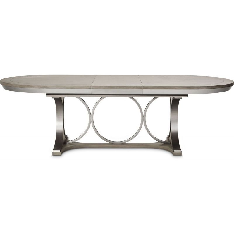 AICO Eclipse Oval Dining Table in Moonlight - Furniture Now (CA)