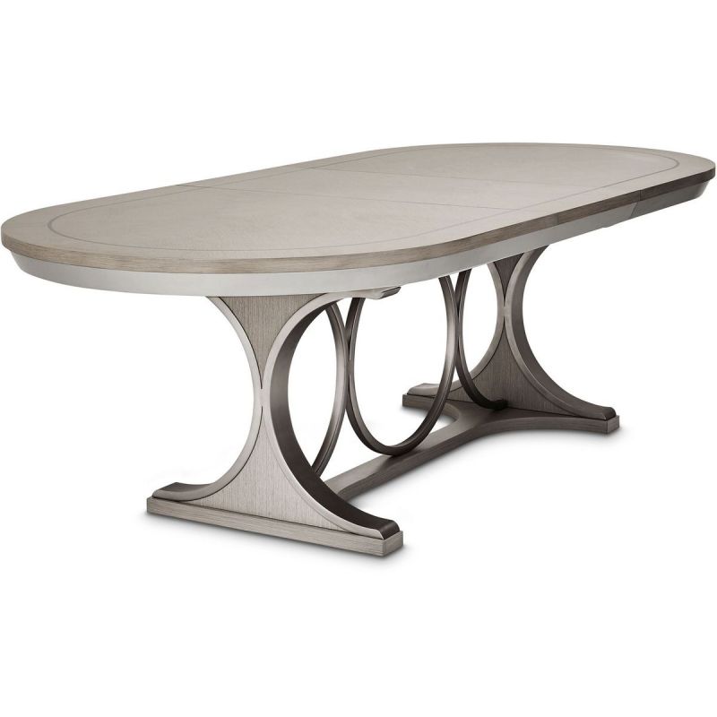AICO Eclipse Oval Dining Table in Moonlight - Furniture Now (CA)