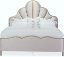 AICO Malibu Crest King Scalloped Panel Bed in Chardonnay - Furniture Now (CA)