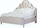 AICO Malibu Crest Queen Scalloped Panel Bed in Chardonnay - Furniture Now (CA)