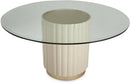 AICO Malibu Crest Round Dining Table in Chardonnay - Furniture Now (CA)