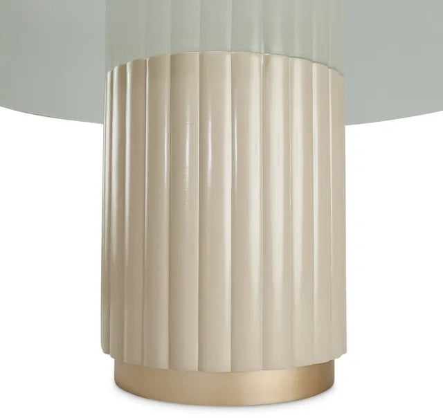 AICO Malibu Crest Round Dining Table in Chardonnay - Furniture Now (CA)