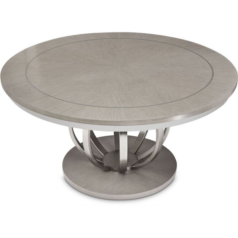 AICO Eclipse Round Dining Table in Moonlight - Furniture Now (CA)